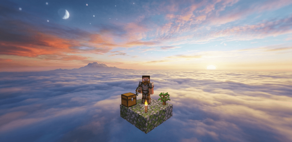 Скачати карту Один Блок на Майнкрафт (Всі версії)