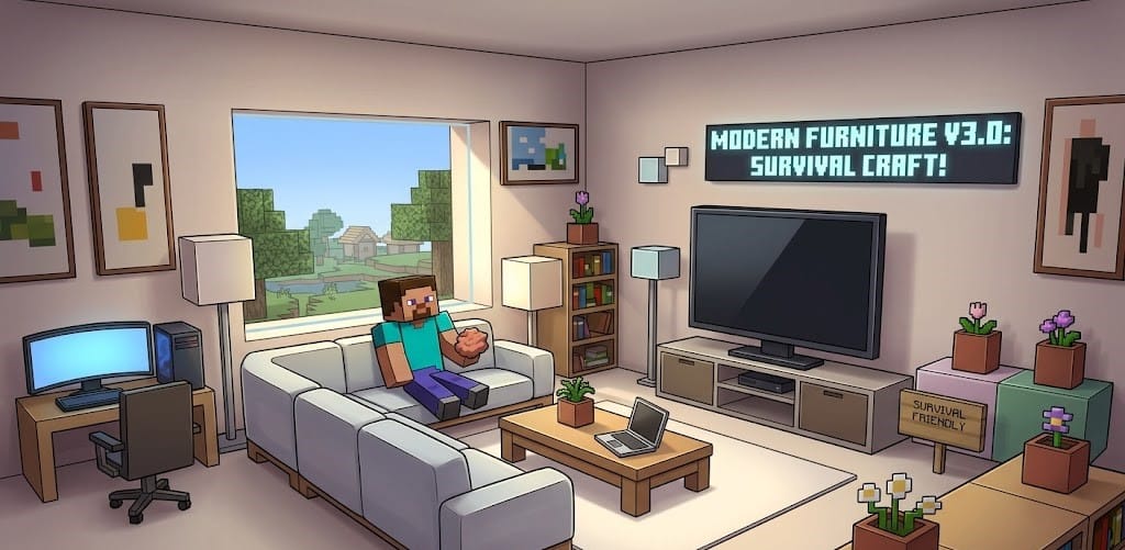 Мод на меблі Modern Furniture для Майнкрафт ПЕ